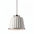 Luminária suspensa em cerâmica branca com design moderno 30 x 30 x 25cm